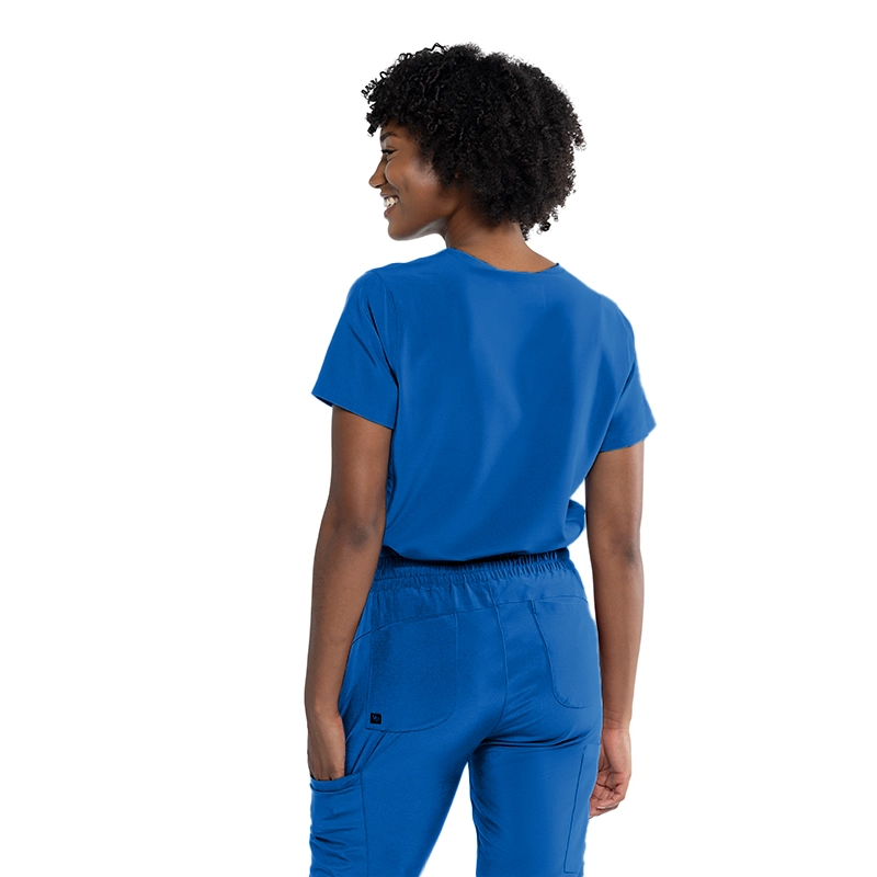 Blusa Tuck In color azul rey de Tasha & Me para mujer, vista frontal.