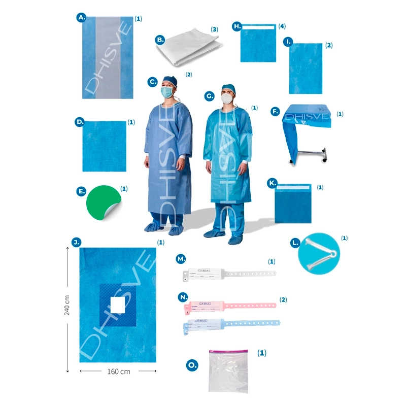 PAQUETE QUIRÚRGICO PARA CESAREA, ESTÉRIL