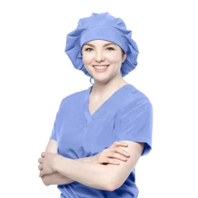 Gorro médico bouffant color azul lavanda de Tasha & Me