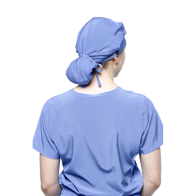 Gorro médico bouffant color azul lavanda de Tasha & Me Posterior