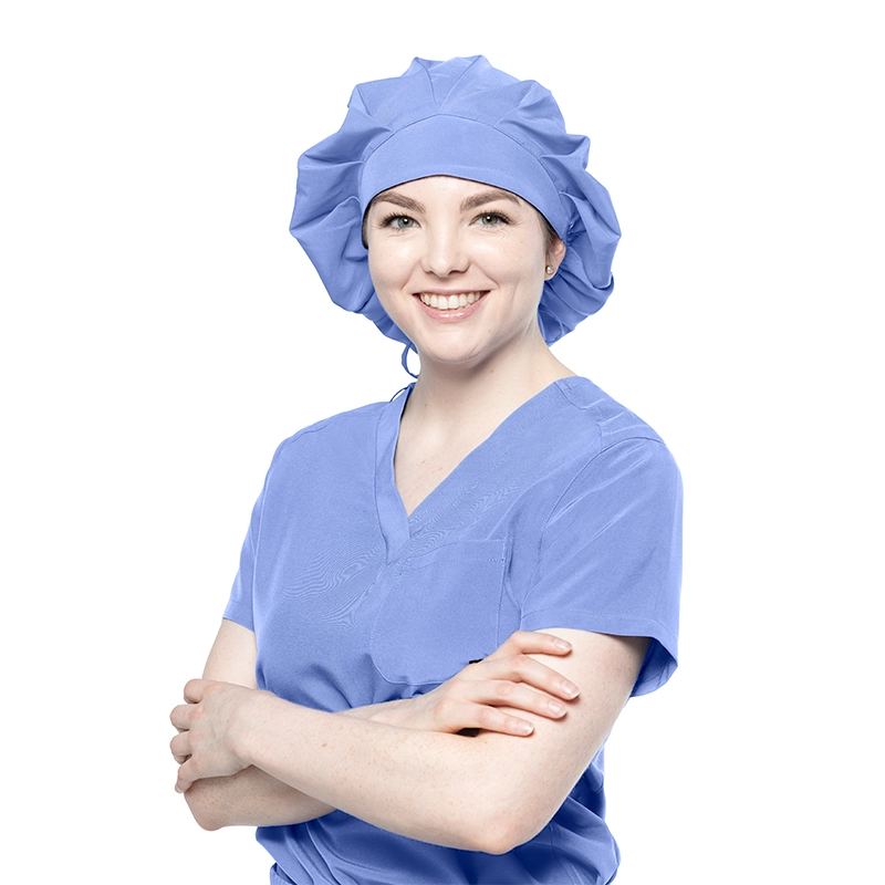 Gorro médico bouffant color azul lavanda de Tasha & Me