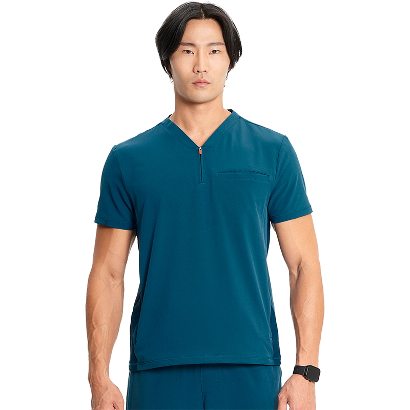 Top con cuello en V y cierre Infinity