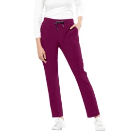 Pantalón médico recto color vino de Tasha & Me para mujer.