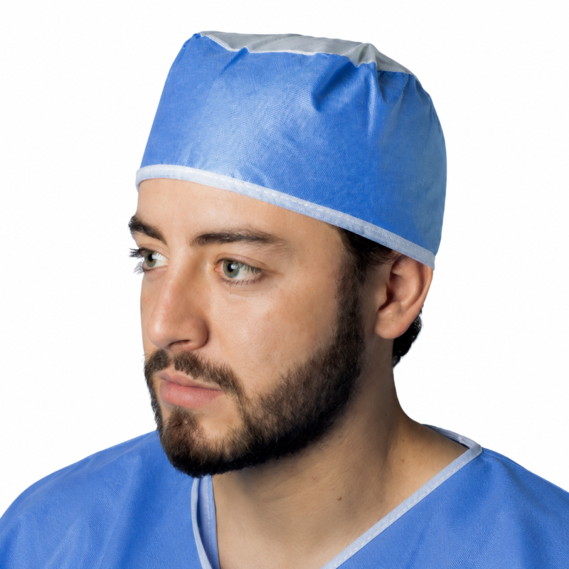 Gorro de Cirujano con Filtro Azul  - Paq x 50 unidades - Caja x 1800 unidades